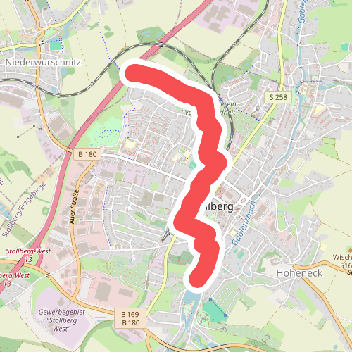 Verbindung gelb-Strich