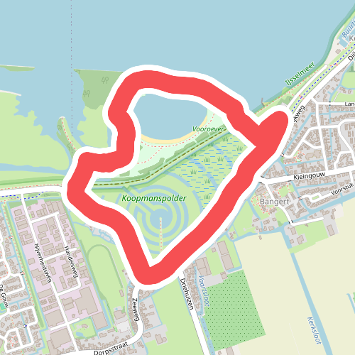 Vooroeverroute (groen)