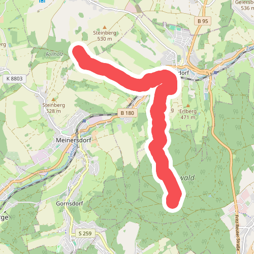 Ww Eisenweg-Mühlberg-Abtwald Tischl, Markierung mangelhaft