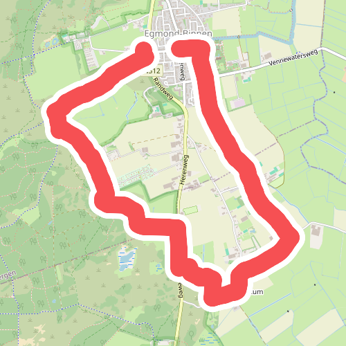 Oranje route vanaf startpunt Abdijlaan