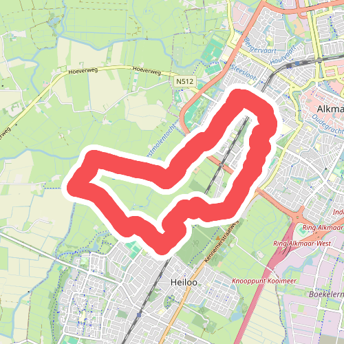 Groene route vanaf startpunt Nijenburg