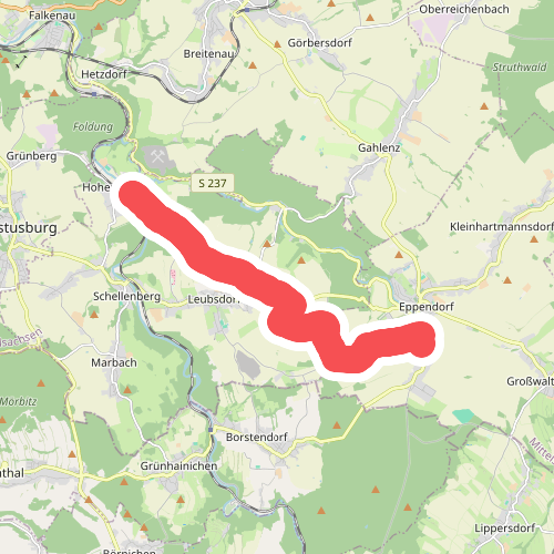 Wanderweg Schloß Augustusburg - Eppendorf