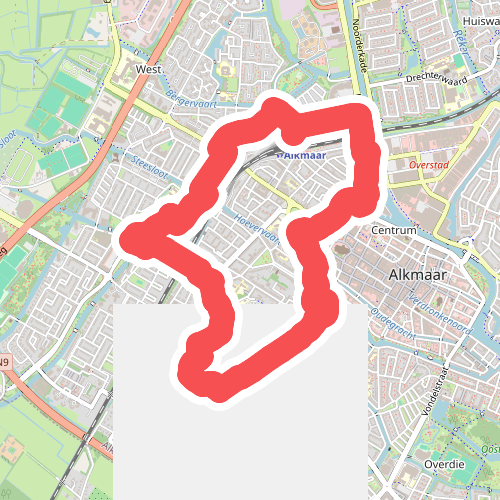 Oranje route vanaf startpunt Westerhout