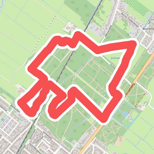 Gele route vanaf startpunt Nijenburg