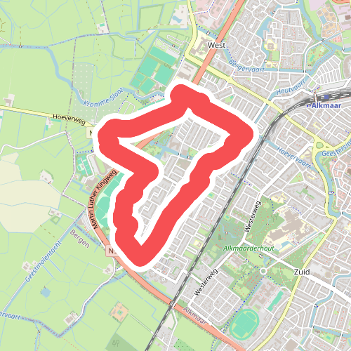 Paarse route vanaf startpunt Olympiapark