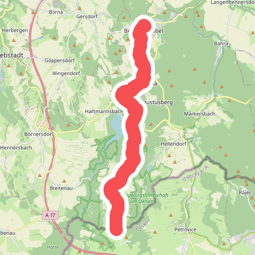 Grenzüberschreitender montanhistorischer Wanderweg Bergießhübel-Krupka