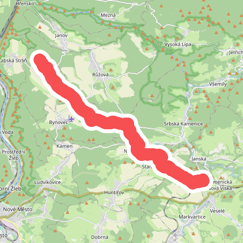 [M] Veselé pod Rabštejnem - Suchá Kamenice - rozcestí