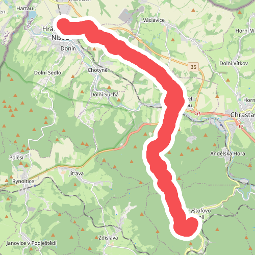 Svatojakubská cesta, Žitavská trasa, Hrádek n. Nisou - Kryštofovo údolí