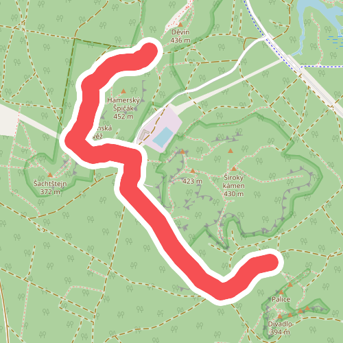 [Ž] Skalní divadlo - Děvín odbočka