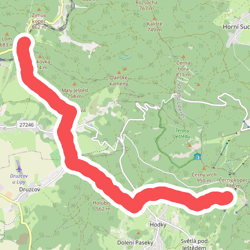 [Ž] Křižanské sedlo - Pláně - U transformátoru