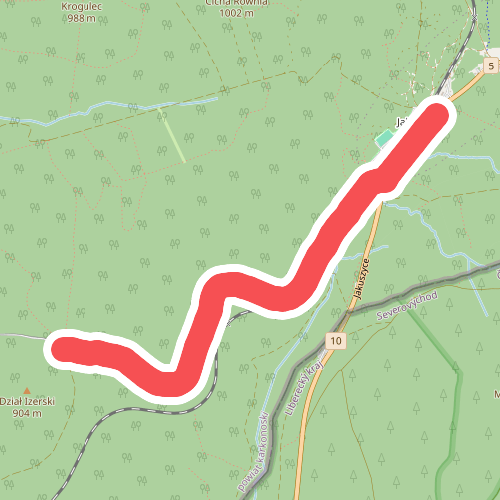 Polana Jakuszycka ↔ Rozdroże pod Działem Izerskim