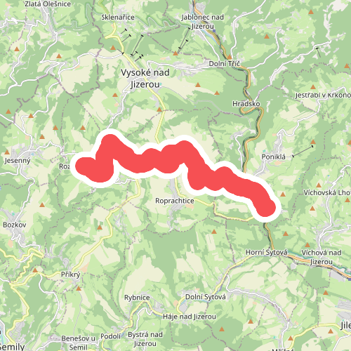 [Ž] Poniklá - Roztoky u Semil