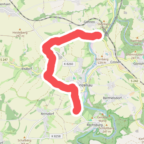 Wanderweg Rochsburg – Elsdorf – Göhren