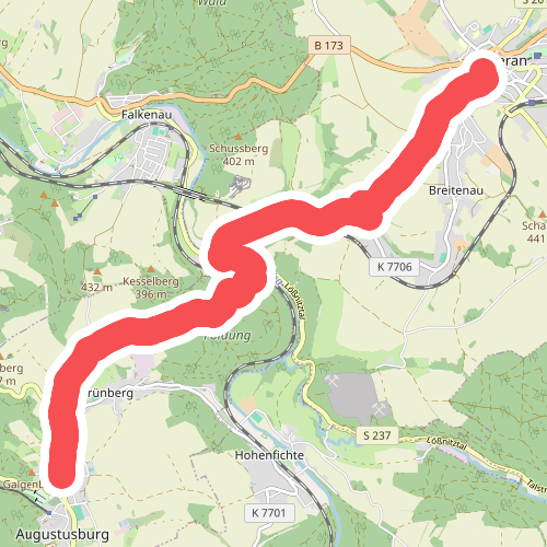 Wanderweg Oederan - Grünberg - Augustusburg