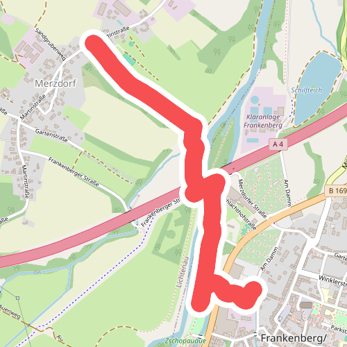 Ww Merzdorf - Frankenberg bis Zschopautalwanderweg