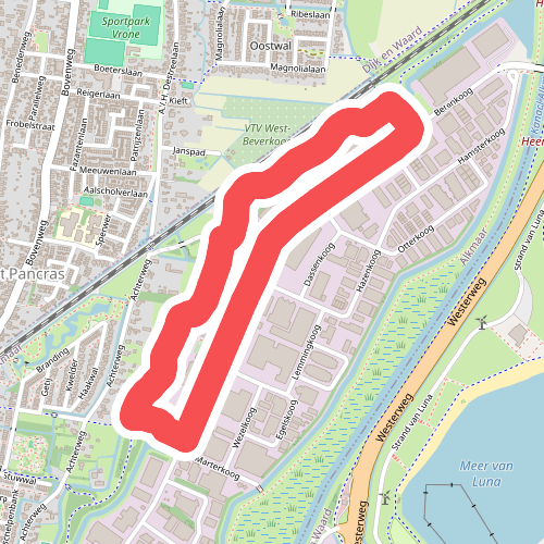 Rode lunchwandelroute, noordelijk deel