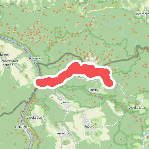 [Č] Hřensko (nábřeží) - Mezní louka