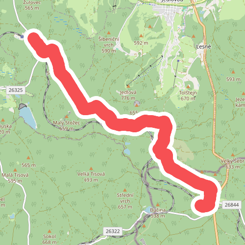 [Ž] Purkratický les - Chřibská - Nová Huť