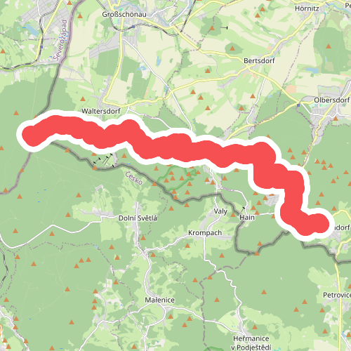 Lückendorf - Dreiecker (gelber Strich)