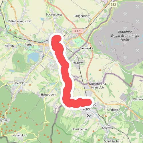 Svatojakubská cesta, Žitavská trasa, Zittau - Hrádek n. Nisou
