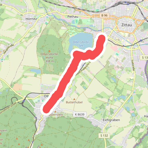Zittau - Vorstadt - Olbersdorf (grüner Punkt)