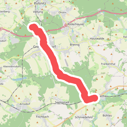 Roter Strich Großröhrsdorf und Umgebung
