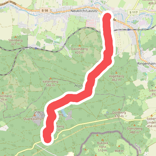 Hohwaldschenke - Neukirch (gelber Strich)