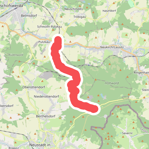 Hohwaldschenke - Putzkau (gelber Strich)