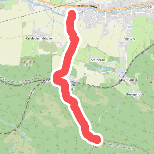 Neukirch West - Valtenberg (grüner Strich)