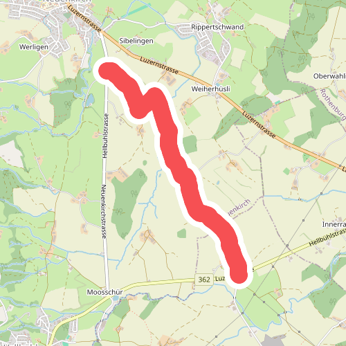 Hellbühlstrasse - Bärnhof - Ober Stächenrain