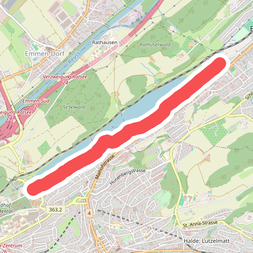 Rotsee West (Süd) - Rotsee Ost (Süd)