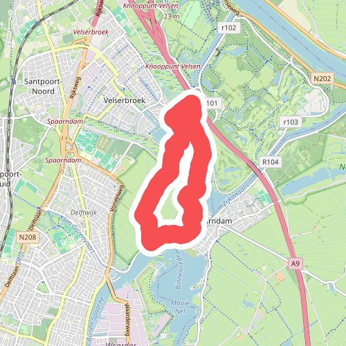Groene route vanaf startpunt Westbroekplas