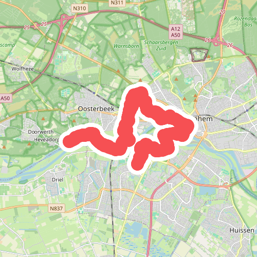 Heveadorp, Westerbouwing - Arnhem, Meinerswijk · Romeinse Limespad etappe 14