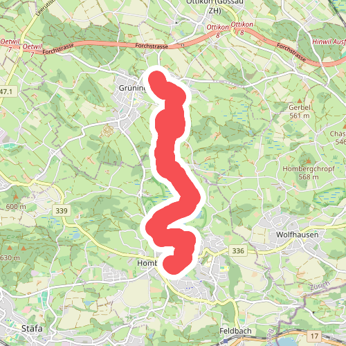 Familien-Wanderweg Hombrechtikon Post - Grüningen Haufland