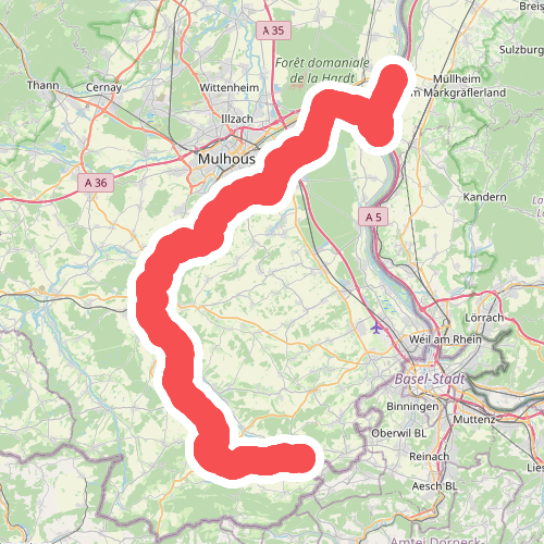 Sentier interregio - Wanderweg - Losange rouge