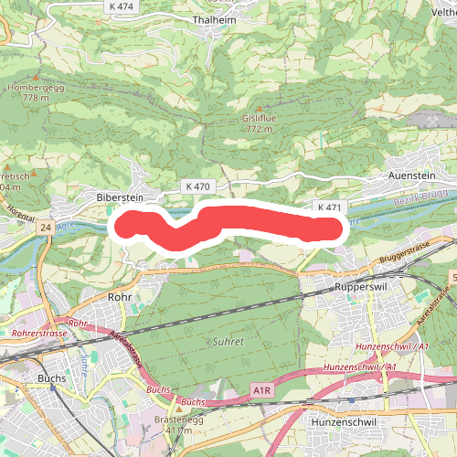 Brücke Auenstein - Brücke Biberstein