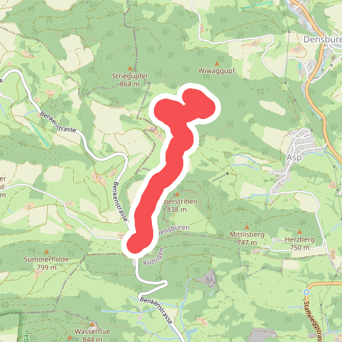 Benkerjoch Bus - Strihen - Pt. 866.7 m