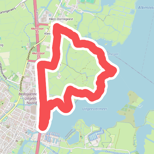 Dorregeesterpolderroute (rood)