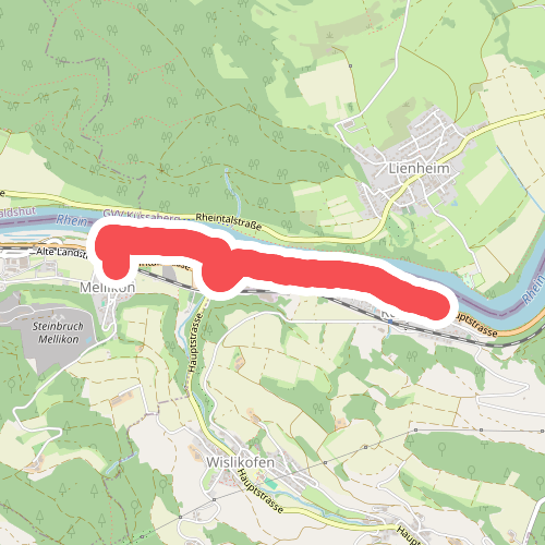 Rümikon Rheinufer - Mellikon Bahnhof