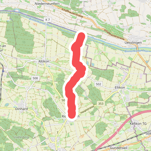 Rickenbach Dorf – Feldi Thursteg