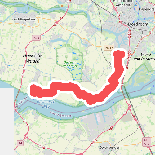 Dordrecht (Kiltunnel) - Numansdorp · Floris V-pad etappe 10