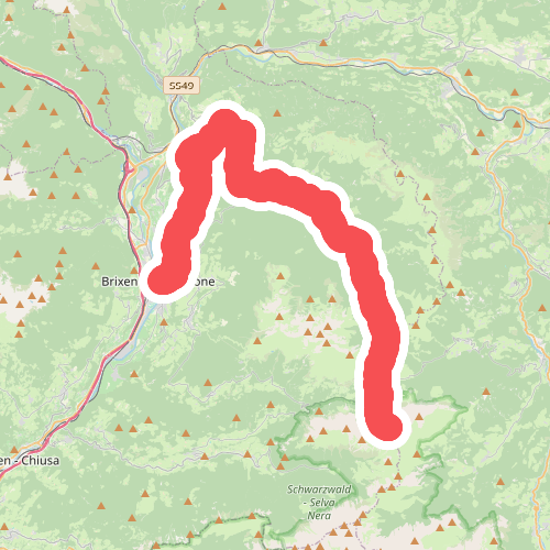 1 - Brixen => Natz => Rodeneck => Lüsen => AV2