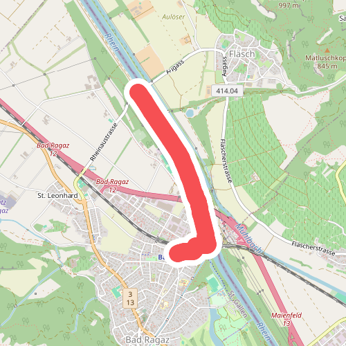 Bad Ragaz - Rheinau Brücke