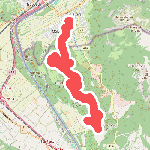 Balzers - Regitzer Spitz (CH) - Flaesch (CH)