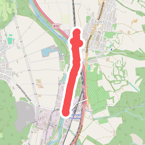 Zizers RhB - Untervaz Bahnhof