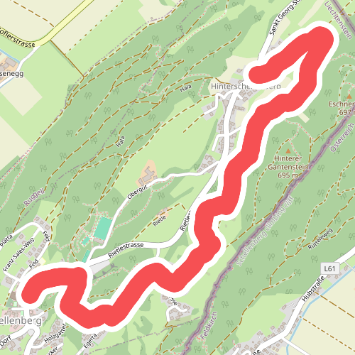 Hinterer Schellenberg - Gantenstein - Mittlerer Schellenberg