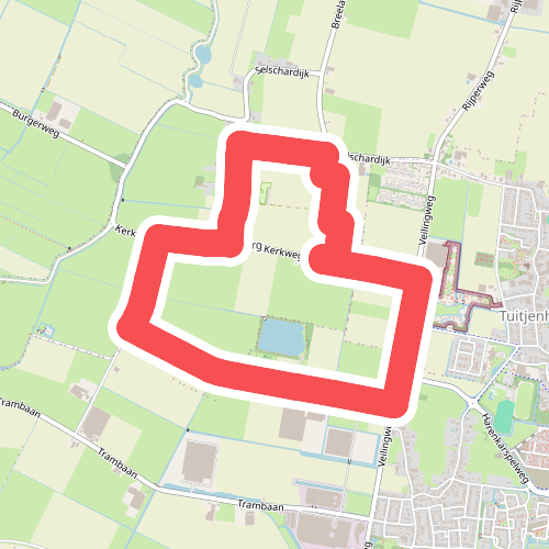 Zeegroene route vanaf startpunt Eenigenburg