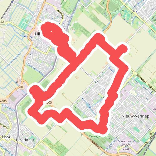 18 km Nieuw Vennep