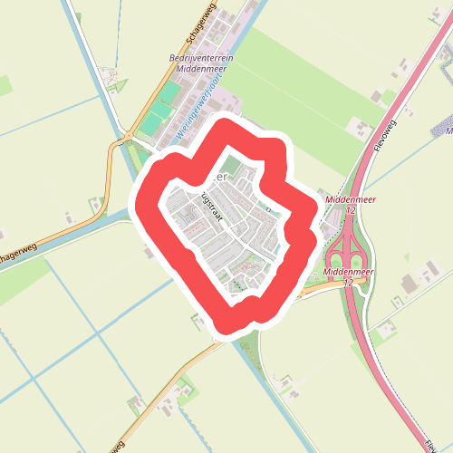 Middenmeerroute (blauw)