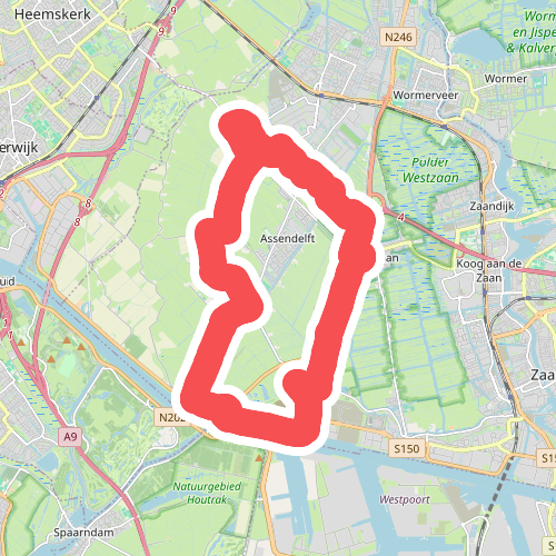 Assendelftroute (zeegroen)